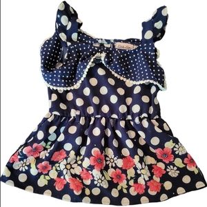 Little Lass, Size 6, Navy Blue Top